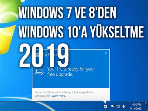 Windows 7 Ve 8den Windows 10a Yükseltme 2019 Downtr Full