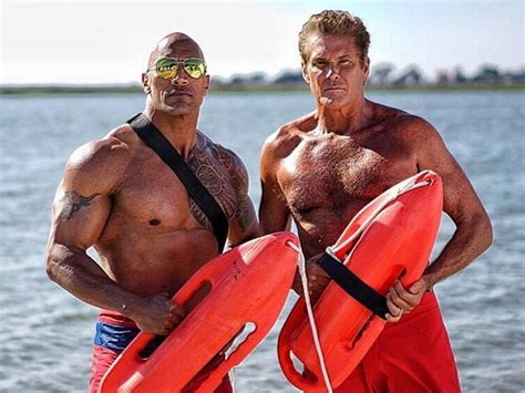 David Hasselhoff Spotted On Baywatch Set With The Rock News
