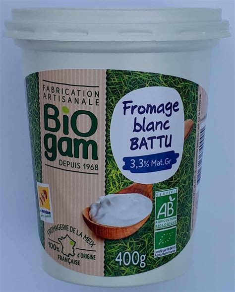 Fromage frais battu 3 3 matière grasse nouveau pot de 400 g ab