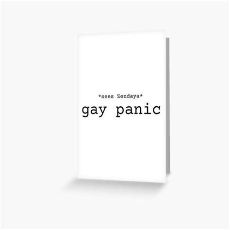 Zendaya Gay Panic Meme Greeting Card For Sale By Bubblytank Redbubble