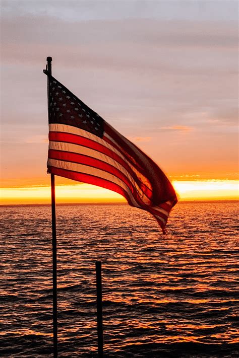American Flag Sunset Wallpapers Top Free American Flag Sunset