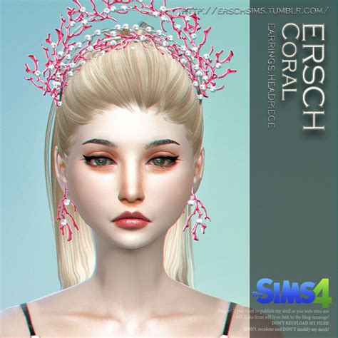 Pearl Jewelry Sets The Sims 4 Tiny Pearl Coral Reef