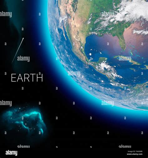 Physische Karte Der Welt Satelliten Mittel Und Nordamerika Globus