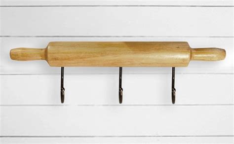 Wall Hooks Rolling Pin Decor Wall Mounted Hooks