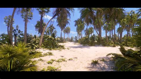 Tropical Foliage And Landscape In Environments Ue