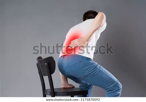 Back Pain Kidney Inflammation Man Suffering Stock Photo 1175870092