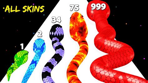 Snake Run Race Level 100 All Snakes All Skins Youtube