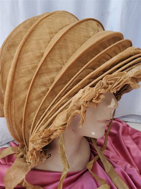 Antique 1800s Calash Bonnet Rare Vintage Collapsible Bonnet Etsy