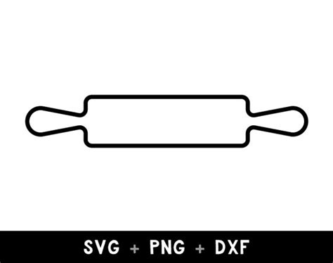 Rolling Pin Svg Rolling Pin Png Rolling Pin Dxf Bakery Etsy