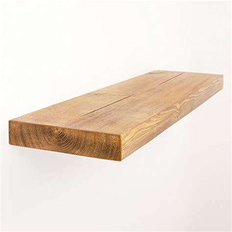 Funky Chunky Furniture 9x2 Smooth Solid Wood Floating Shelf Medium