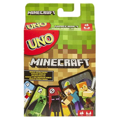Buy Mattel Games Uno Minecraft Card Game Videogame Themed Collectors Deck 112 Cards With