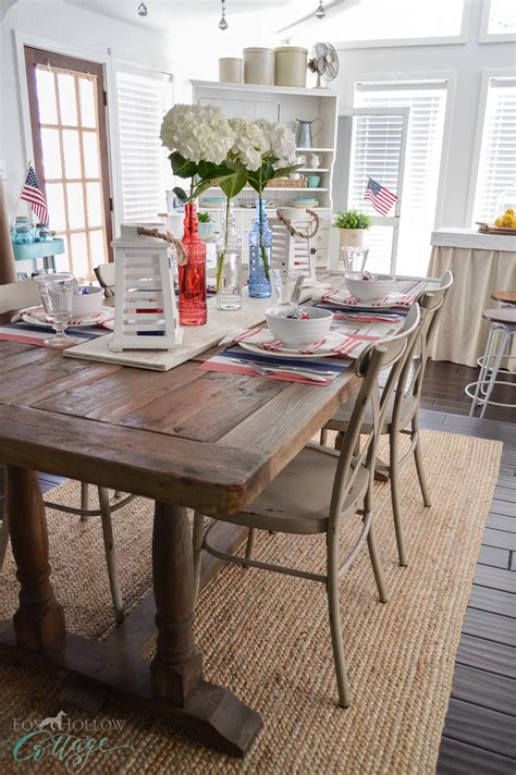 Simple 4th Of July Table Decorating Ideas Fox Hollow Cottage