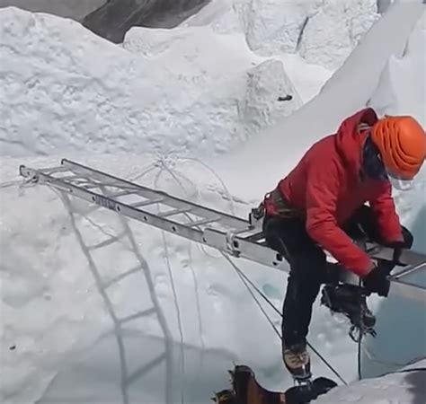 Sherpas Save Inverted Climber Hovering Over Everest Crevasse
