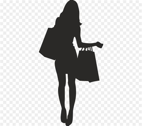 Shopping Bags And Trolleys Silhouette Women Bag Png Download 512512