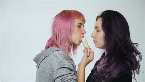 Two Lesbian Girls In Lingerie Kissing Stock Footage Video 12372236 Shutterstock