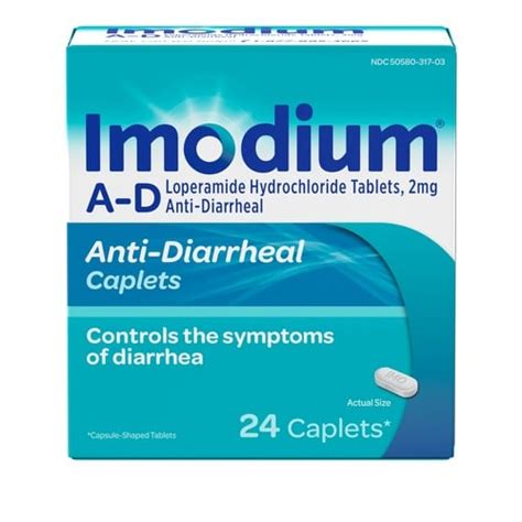 Imodium A D Anti Diarrheal Medicine Caplets With Loperamide Hcl Imodium