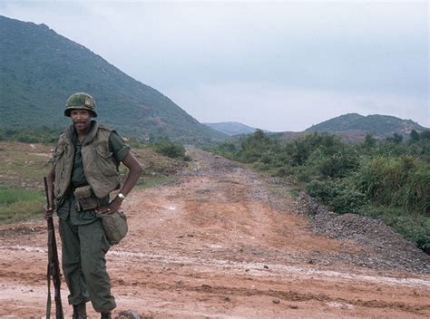 Soldier Of The 39th Engineer Battalion Along Road 535 1968 Vietnam