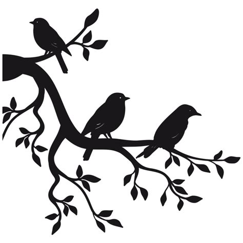 Paper Sticker Branch Bird Wall Decal Bird Png Download 800800