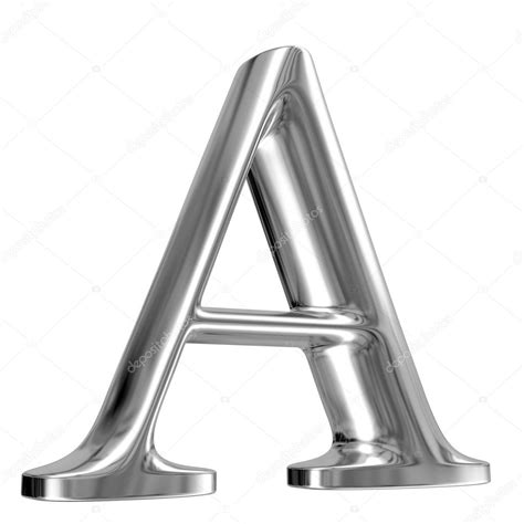 Metal Letter A From Chrome Solid Alphabet Stock Photo By ©smaglov 34328667