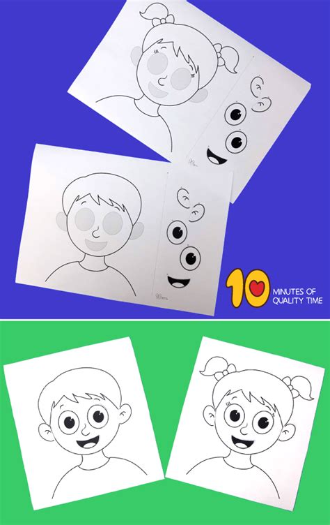 Parts of the Face Cut and Paste Worksheet – 10 Minutes of Quality Time