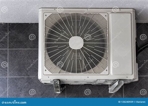 Air Conditioner In The Basement Of Building Stock Image Image Of