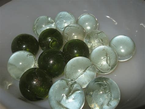Vintage Handmade Glass Marbles Imperfect 11 Clear Glass