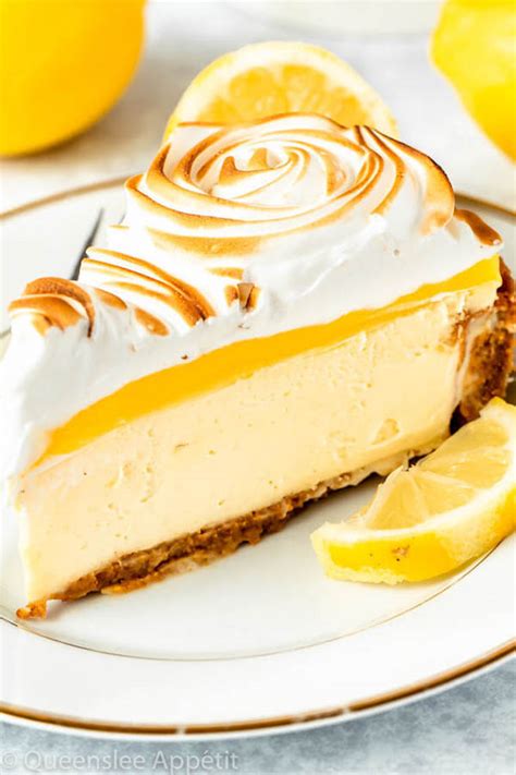 Lemon Meringue Cheesecake ~ Recipe Queenslee Appétit