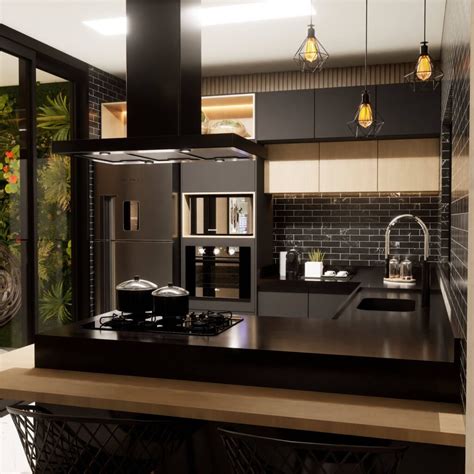 Cozinha Preta Como Decorar Para Criar Um Ambiente Moderno Portal Loft