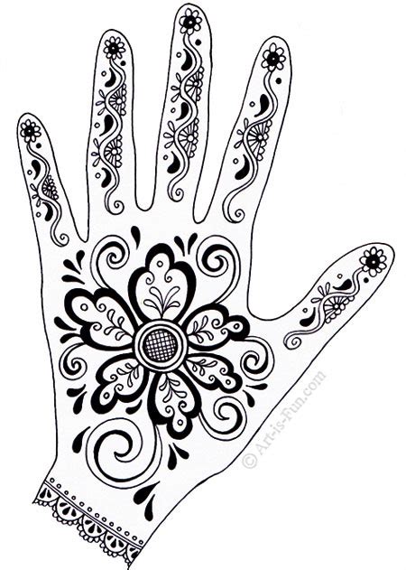 Henna Hand Designs Art Lesson Make A Unique Self Portrait — Art Is Fun