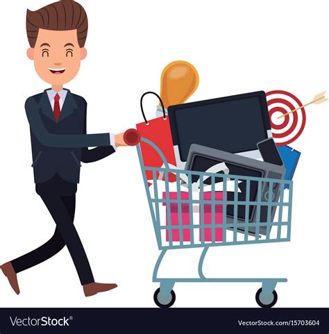 Person Pushing Full Shopping Cart