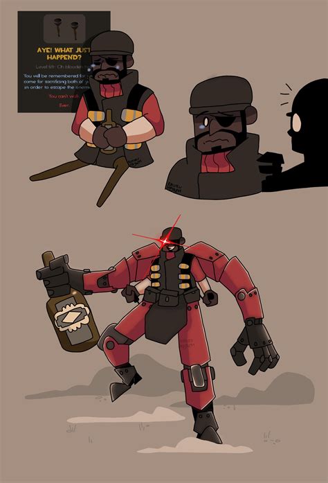 Cursed Tf2 Artwork Day 24 Scroll For Demoman And The Inspiration Tf2
