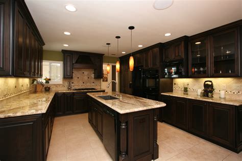 Black galley kitchen features glass front upper cabinets fitted with a brass ladder rail and black lower cabinets. 22 BOLD BLACK KITCHEN DESIGN INSPIRATIONS ...