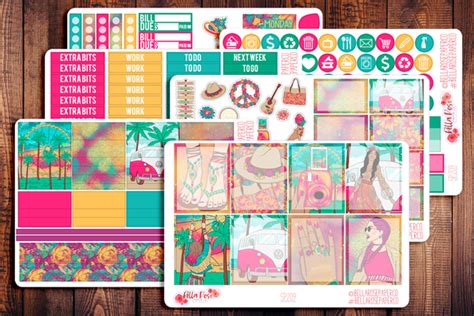 Summer Festival Planner Sticker Kit Sp209 Bella Rose Paper Co