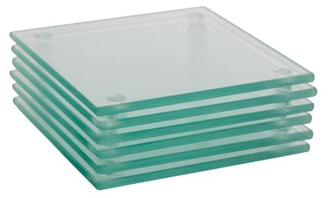 Up To 69 Off Square Tempered Glass Coasters Groupon