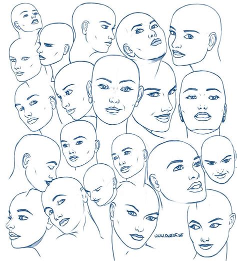Female Heads By ~alexson1 On Deviantart Female Head Drawings Art