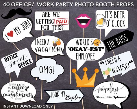 This Work Or Office Party Photo Booth Props Is A Fun Work Activity That Can Be Used For Team