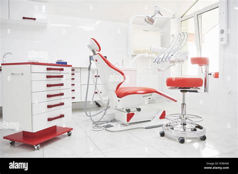 Dental Clinic Interior Design With Chair And Tools All Furniture In