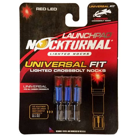 Nockturnal Launchpad Crossbow Universal Carbon Express Nock Red 3pk Nt