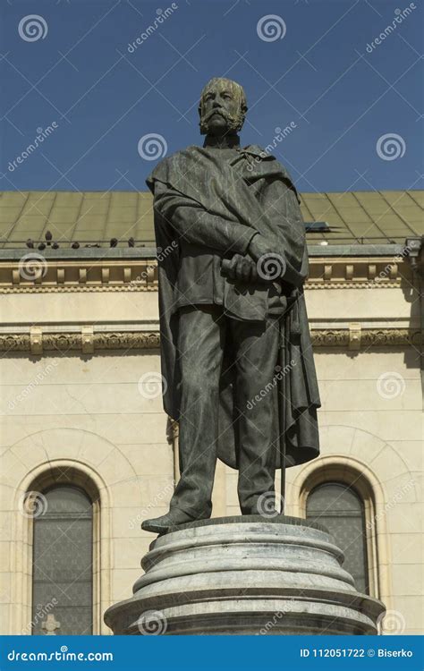 Monument Av Petar Preradovic I Zagreb Kroatien Redaktionell Arkivbild
