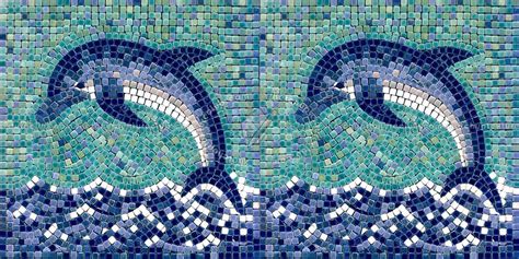 Classic Mosaic Pool Tiles Textures Seamless