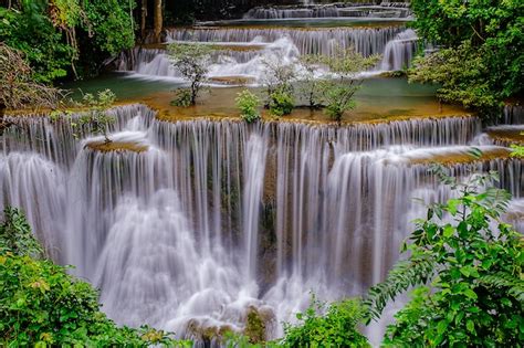 Premium Photo Huai Mae Kha Min Waterfall Beautiful 4th Floor