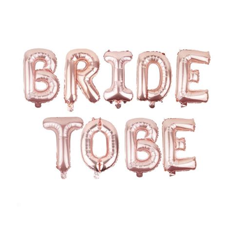 Rose Gold Bride To Be Letter Foil Balloon For Bachelorette Party