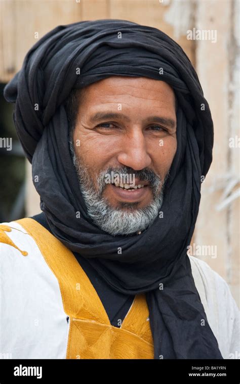 Mauritanian Man Wearing A Turban In Nouakchott Mauritania Stock Photo