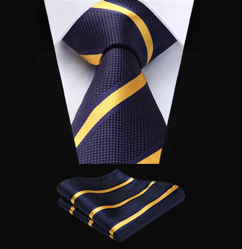 Navy Blue And Gold Tie Set Gentlemans Guru