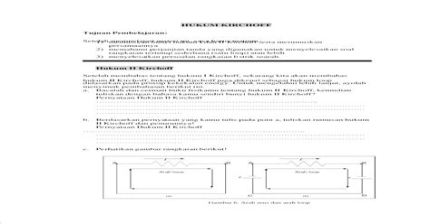 .looping contoh soal sequence 1. Lks Hukum Ii Kirchoff