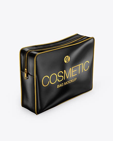 Download Glossy Cosmetic Bag Mockup in Bag & Sack Mockups on Yellow ...