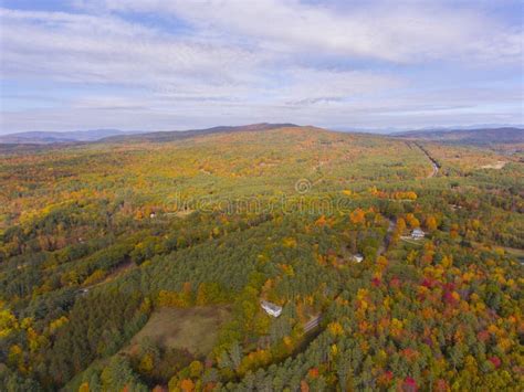 White Mountain National Forest Aerial View New Hampshire Usa Stock