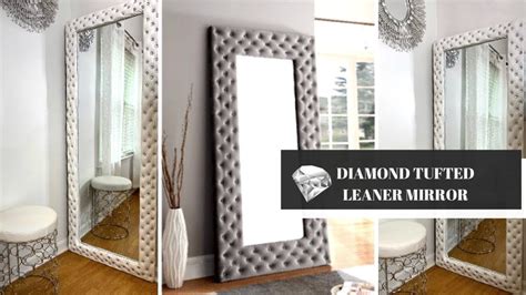 🤍 70” diamond tufted leaner mirror diy new 2020 decorating ideas🤍 diy mirror leaner mirror