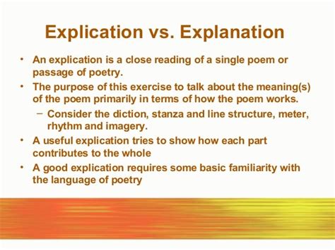 Explication Essay Poetry Popular Essays