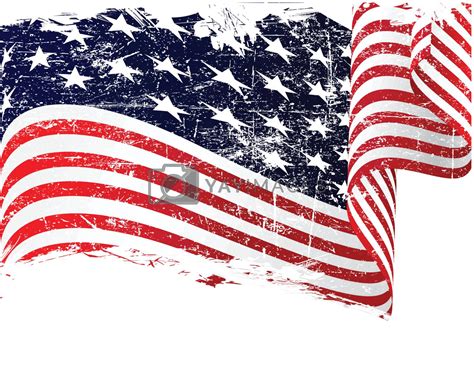Isolated Grunge Usa Flag With Copy Space Royalty Free Stock Image